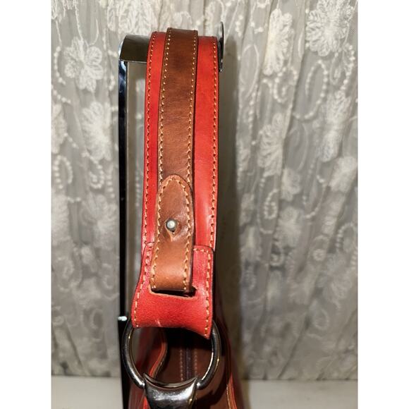 NWT WILSONS LEATHER Pelle Studio Red Leather Shoulder Bag Strap Zipper - Picture 9 of 13